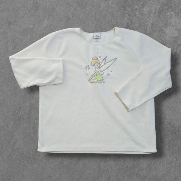 Vintage Y2K Disney Tinker Bell Fleece Pullover Sweater XXL - Picture 1 of 5